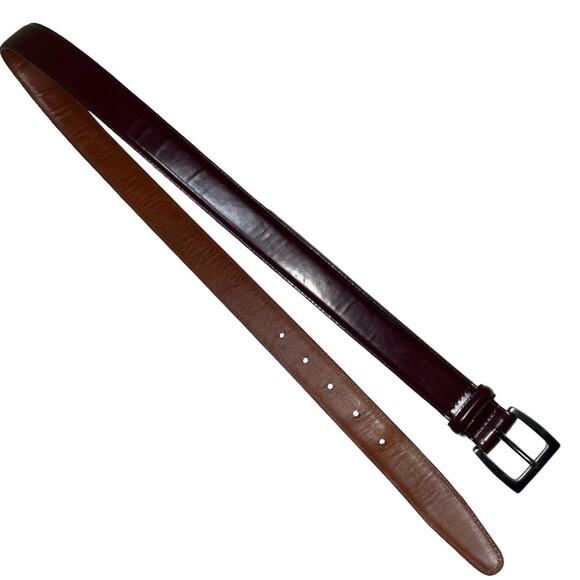 COACH Reddish Brown Polished Cowhide Leather Belt     Size: 34 - Picture 2 of 5